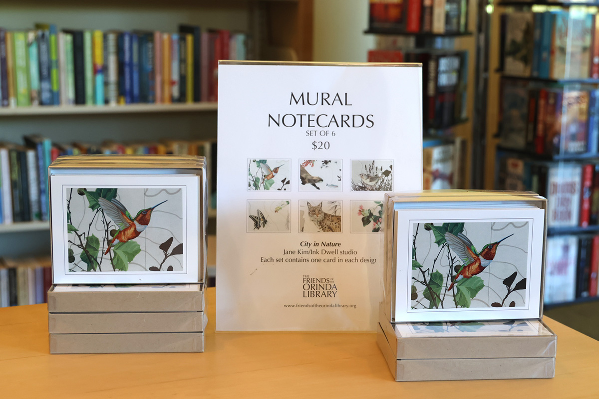 Art in Nature Mural notecards featuring the work of Jane Kim/Ink Dwell studio.